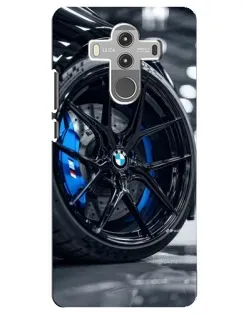 Чехол для Huawei Mate 10 Pro с картинкой «Колесо BMW вблизи»