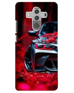 Чехол для Huawei Mate 10 Pro с картинкой «Спортивная BMW и цветы»