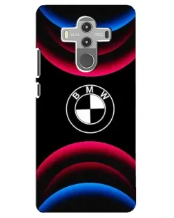 Чехол для Huawei Mate 10 Pro с картинкой «Логотип BMW и неоновые дуги»