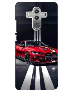 Чехол для Huawei Mate 10 Pro с картинкой «Красная BMW на дороге»