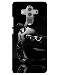 Чехол для Huawei Mate 10 Pro с картинкой «Черная BMW — профиль»