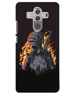 Чохол для Huawei Mate 10 Pro з картинкою «PUBG — вогняний силует»