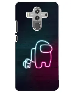Чехол для Huawei Mate 10 Pro с картинкой «Among Us неон-арт»