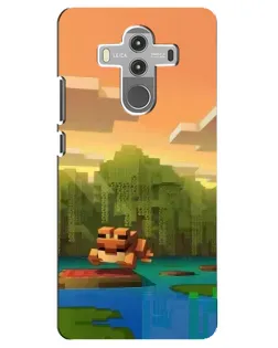 Чехол для Huawei Mate 10 Pro с картинкой «Майнкрафт закат солнца» Чехол для Huawei Mate 10 Pro с картинкой «Майнкрафт закат солнца»