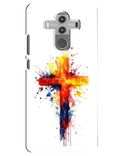 Чехол для Huawei Mate 10 Pro с картинкой «Акварельный крест»