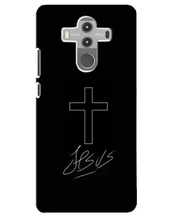 Чехол для Huawei Mate 10 Pro с картинкой «Графический крест Jesus»