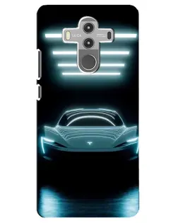 Чохол для Huawei Mate 10 Pro з картинкою «Tesla в неоні»