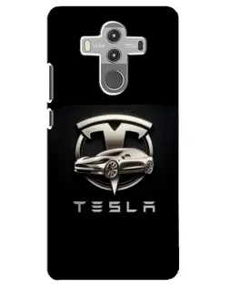 Чохол для Huawei Mate 10 Pro з картинкою «Tesla — срібне авто»