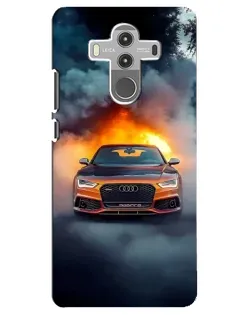 Чохол для Huawei Mate 10 Pro з картинкою «Audi у вогняному диму»