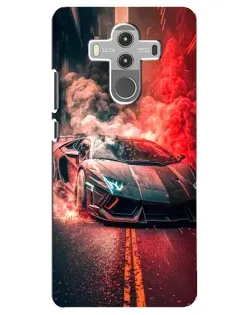 Чехол для Huawei Mate 10 Pro с картинкой «Lamborghini красный дым»