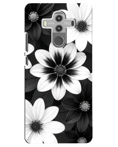 Чехол для Huawei Mate 10 Pro с картинкой «Монохромные астры»