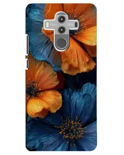 Чохол для Huawei Mate 10 Pro з картинкою «Яскрава синьо-помаранчева флора»