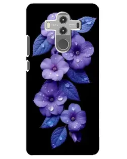 Чохол для Huawei Mate 10 Pro з картинкою «Фіолетові квіти з росою»