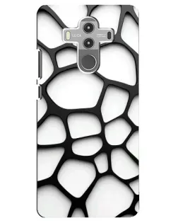 Чехол для Huawei Mate 10 Pro с картинкой «Белая объемная сетка»
