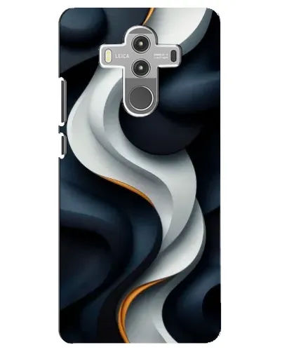 Чехол для Huawei Mate 10 Pro с картинкой «Объемные черно-белые ленты» Чехол для Huawei Mate 10 Pro с картинкой «Объемные черно-белые ленты»
