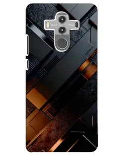 Чехол для Huawei Mate 10 Pro с картинкой «Черные геометрические блоки»