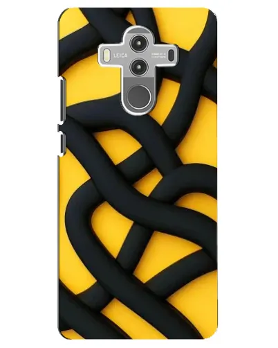 Чехол для Huawei Mate 10 Pro с картинкой «Черное желтое переплетение» Чехол для Huawei Mate 10 Pro с картинкой «Черное желтое переплетение»