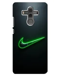 Чехол для Huawei Mate 10 с картинкой «Неоновый контур Nike»