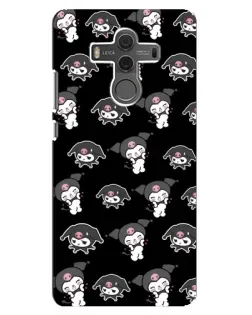 Чехол для Huawei Mate 10 с картинкой «Черный паттерн Kuromi»