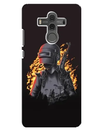 Чехол для Huawei Mate 10 с картинкой «PUBG — огненный силуэт»