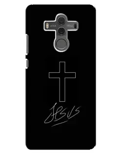 Чехол для Huawei Mate 10 с картинкой «Графический крест Jesus» Чехол для Huawei Mate 10 с картинкой «Графический крест Jesus»