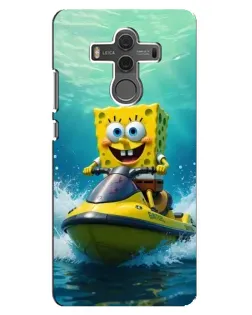 Чохол для Huawei Mate 10 з картинкою «Спанч Боб на гідроциклі»