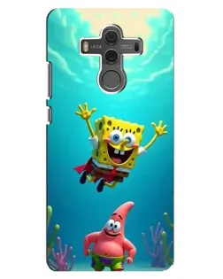 Чехол для Huawei Mate 10 с картинкой «Спанч Боб под водой»