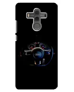 Чехол для Huawei Mate 10 с картинкой «Салон Audi — руль»