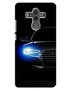 Чехол для Huawei Mate 10 с картинкой «Неоновый взгляд Audi»