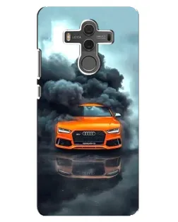 Чехол для Huawei Mate 10 с картинкой «Audi в облаках дыма»
