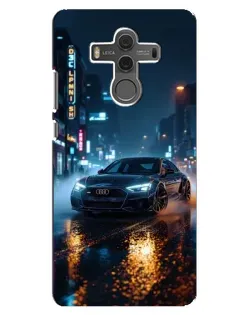 Чехол для Huawei Mate 10 с картинкой «Ночной город и Audi»