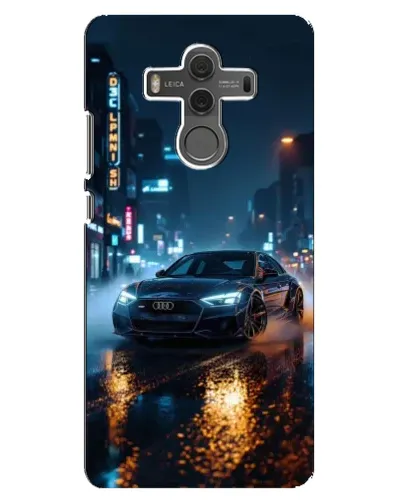 Чехол для Huawei Mate 10 с картинкой «Ночной город и Audi»