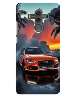 Чехол для Huawei Mate 10 с картинкой «Audi — закат»