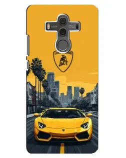 Чехол для Huawei Mate 10 с картинкой «Желтый Lamborghini город» Чехол для Huawei Mate 10 с картинкой «Желтый Lamborghini город»