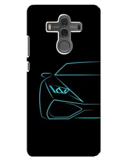 Чехол для Huawei Mate 10 с картинкой «Голубой силуэт Lamborghini» Чехол для Huawei Mate 10 с картинкой «Голубой силуэт Lamborghini»
