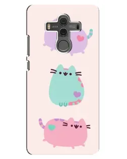 Чохол для Huawei Mate 10 з картинкою «Pusheen тріо»