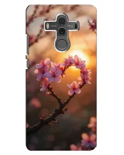 Чехол для Huawei Mate 10 с картинкой «Розовый цвет сердце на фоне заката» Чехол для Huawei Mate 10 с картинкой «Розовый цвет сердце на фоне заката»