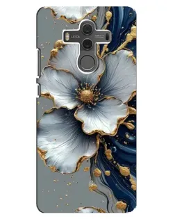 Чехол для Huawei Mate 10 с картинкой «Белый цветок и золотой флюид» Чехол для Huawei Mate 10 с картинкой «Белый цветок и золотой флюид»