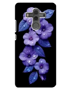 Чохол для Huawei Mate 10 з картинкою «Фіолетові квіти з росою»