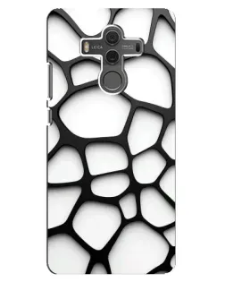 Чехол для Huawei Mate 10 с картинкой «Белая объемная сетка»