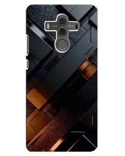 Чехол для Huawei Mate 10 с картинкой «Черные геометрические блоки»