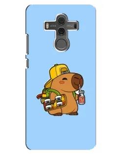 Чехол для Huawei Mate 10 с картинкой «Капибара на скейте»