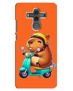 Чехол для Huawei Mate 10 с картинкой «Капибара на скутере»