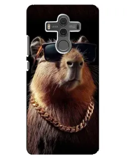 Чехол для Huawei Mate 10 с картинкой «Капибара золотая цепь»