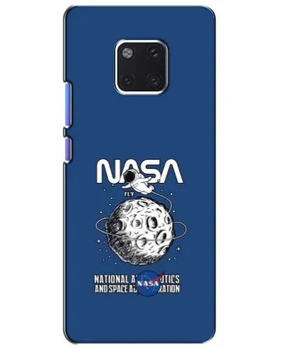 Чехол для Huawei Mate 20 Pro (LYA-L09, LYA-L29) с картинкой «NASA — лунная миссия»