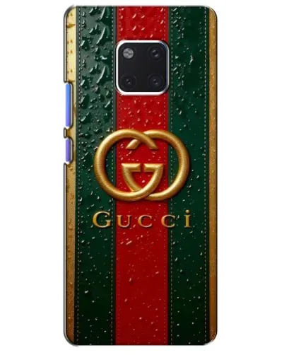 Чехол для Huawei Mate 20 Pro (LYA-L09, LYA-L29) с картинкой «Gucci — фирменная полоса и золото» Чехол для Huawei Mate 20 Pro (LYA-L09, LYA-L29) с картинкой «Gucci — фирменная полоса и золото»
