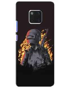 Чохол для Huawei Mate 20 Pro (LYA-L09, LYA-L29) з картинкою «PUBG — вогняний силует»