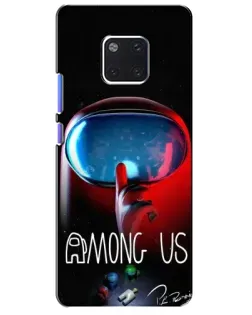 Чехол для Huawei Mate 20 Pro (LYA-L09, LYA-L29) с картинкой «Красный импостер — макро»