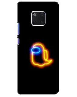 Чехол для Huawei Mate 20 Pro (LYA-L09, LYA-L29) с картинкой «Among Us неоновое сияние»