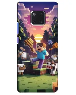 Чехол для Huawei Mate 20 Pro (LYA-L09, LYA-L29) с картинкой «Стив на ферме»